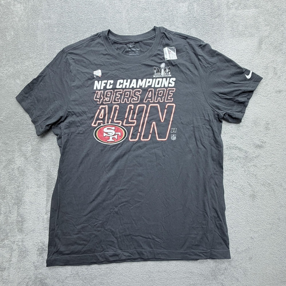 San Francisco 49ers Shirt Mens XL Black NFL Football Nike NFC Champion